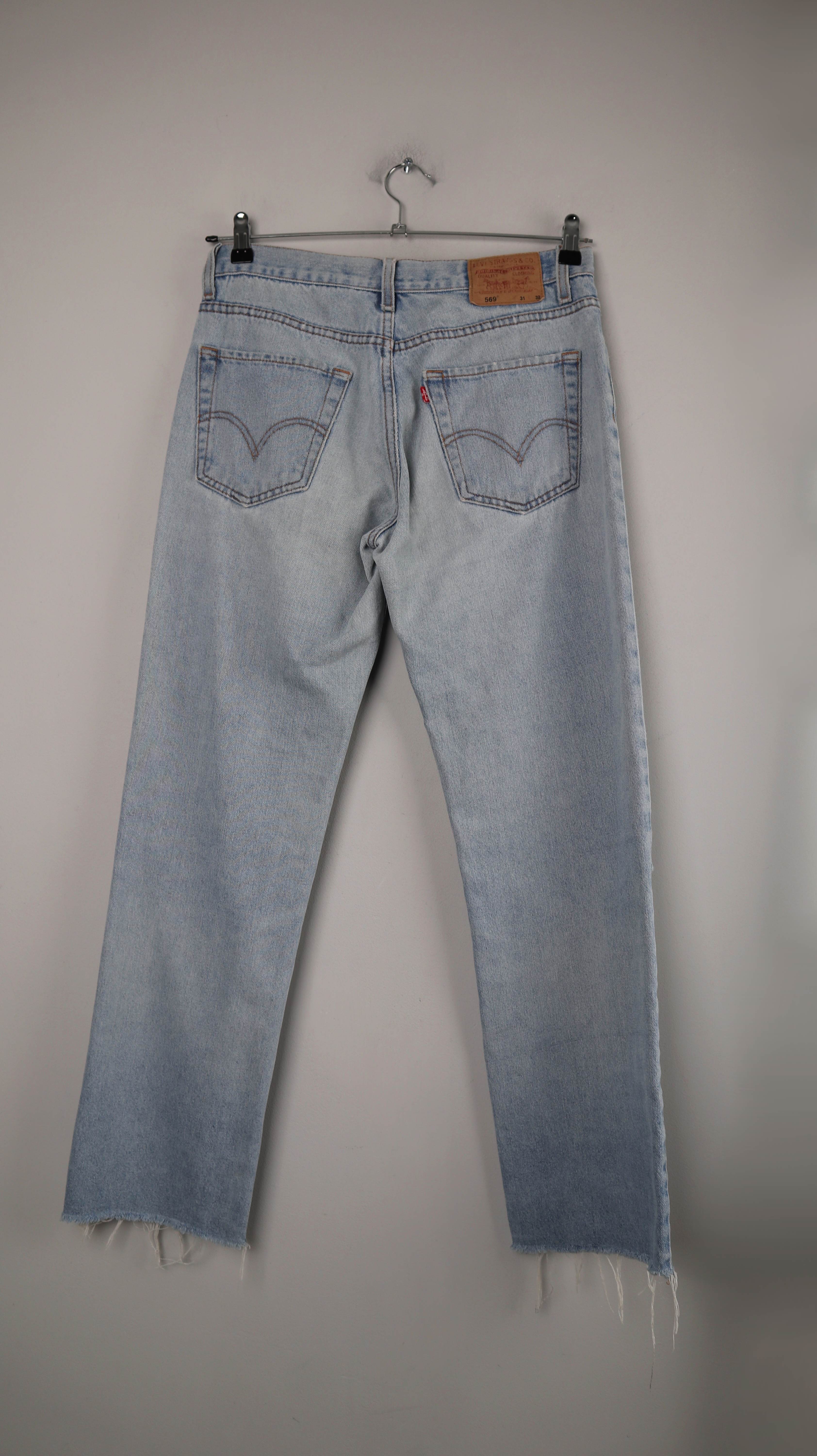 Levis Loose Straight 569 Jeans Hose ripped denim blau Hellblau