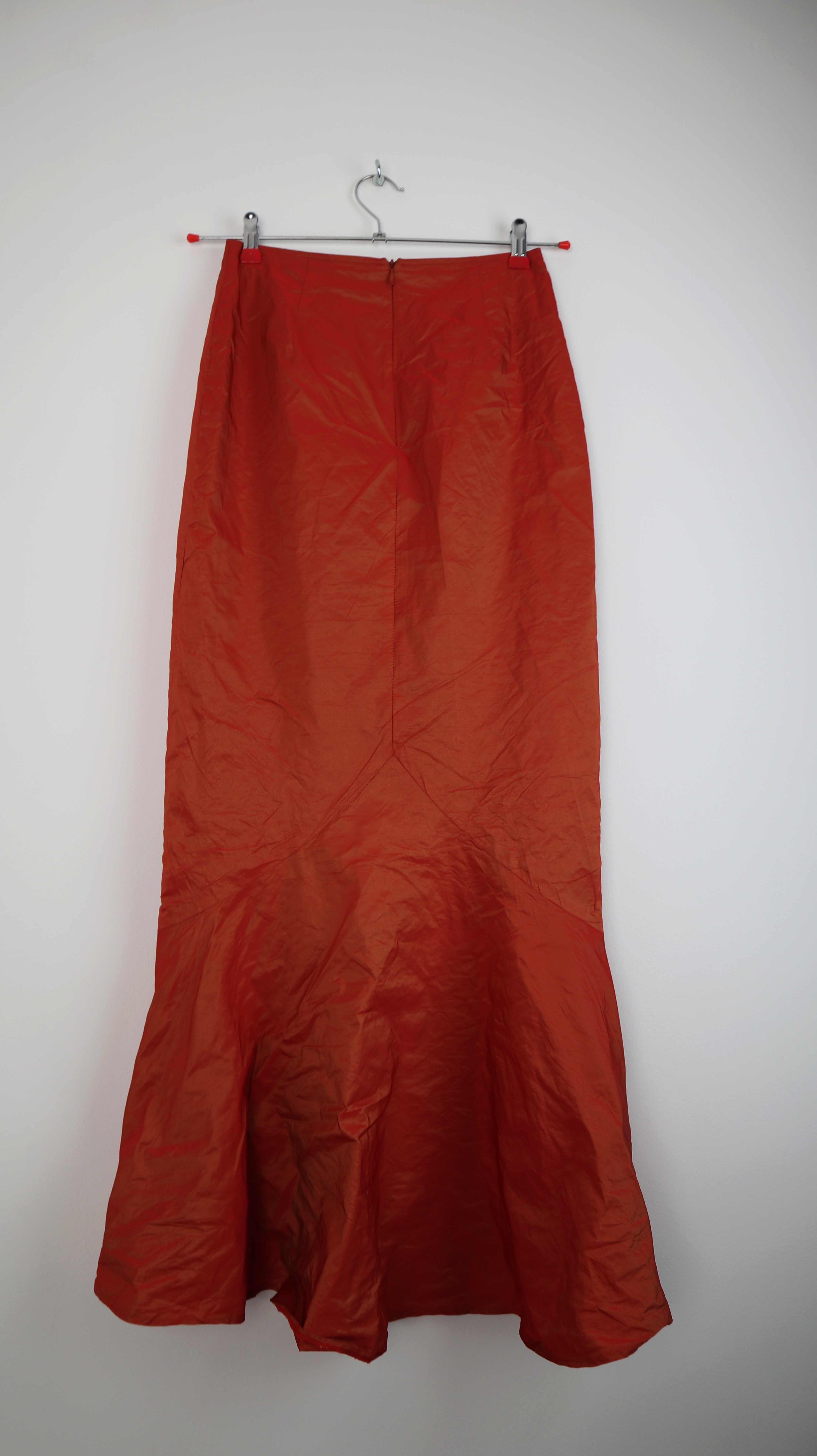 Swing Rock Rot Maxirock Maxi 36 S lang Vintage