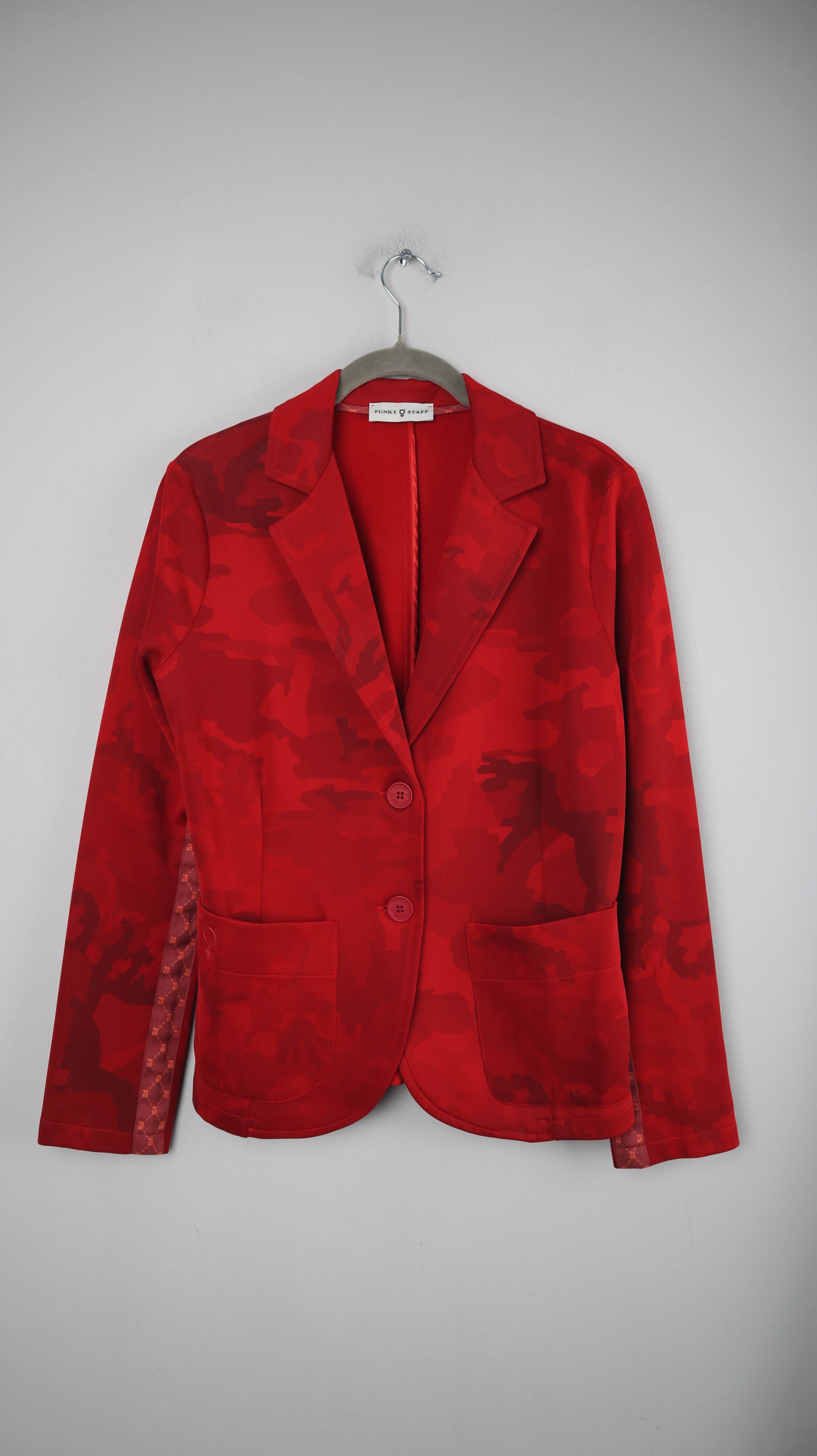 Funky Stuff Blazer Jacke 38 M rot Camouflage