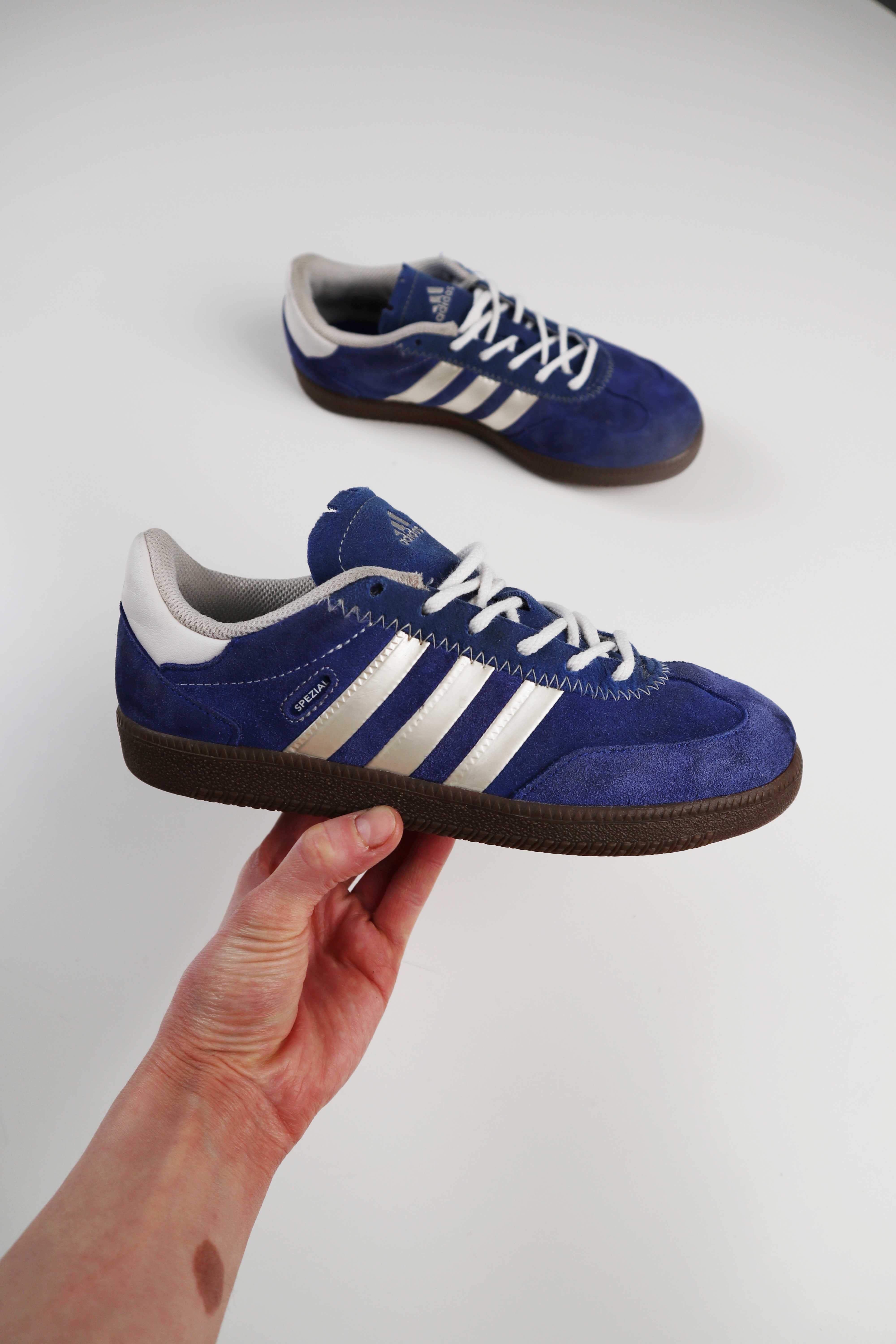 Adidas Sneaker Turnschuhe 36 Spezial Wildleder Blau Schnürer Samba