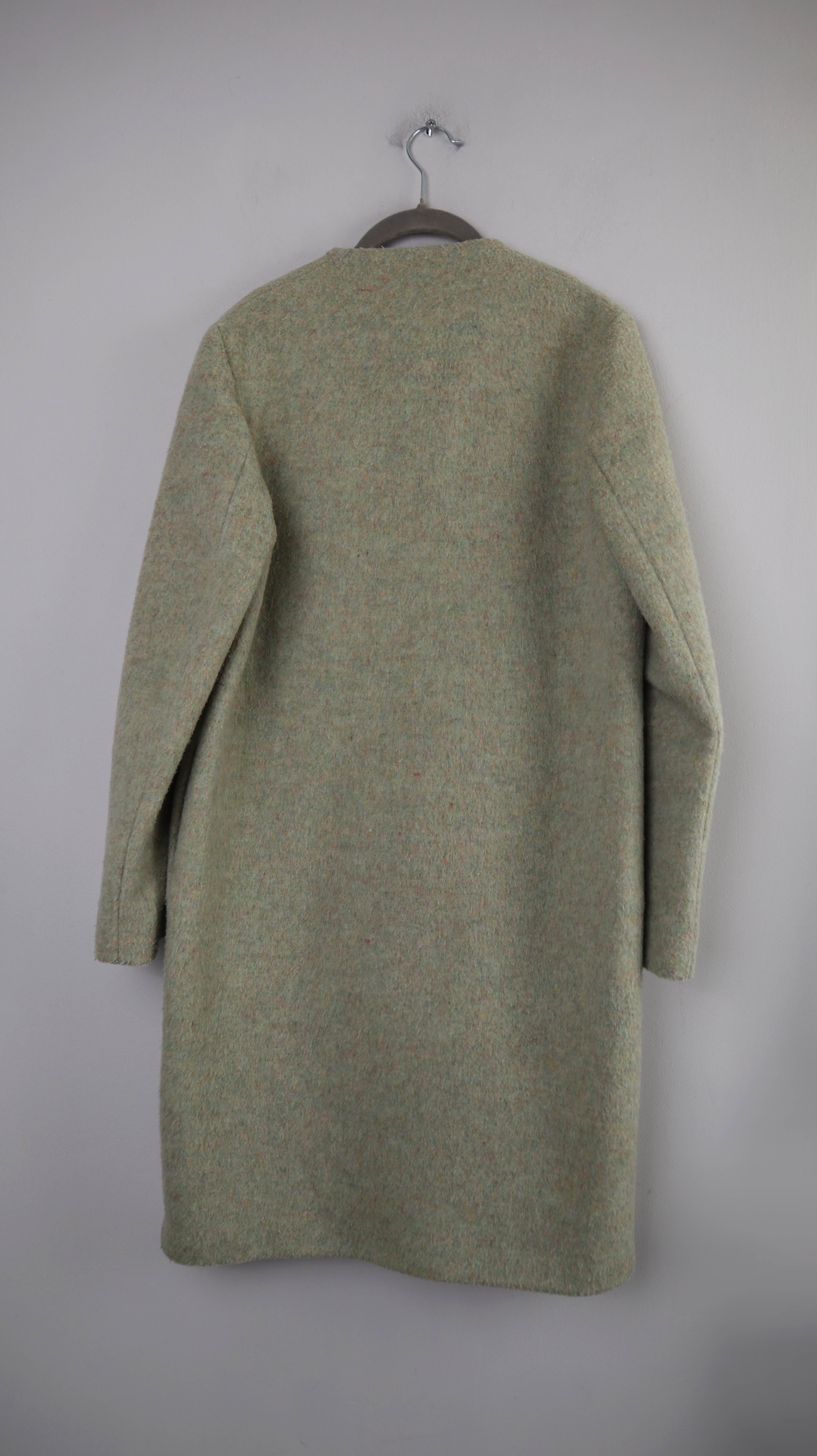 COS Mantel grün Wollmantel Staubmantel 36 S Wolle Jacke basic