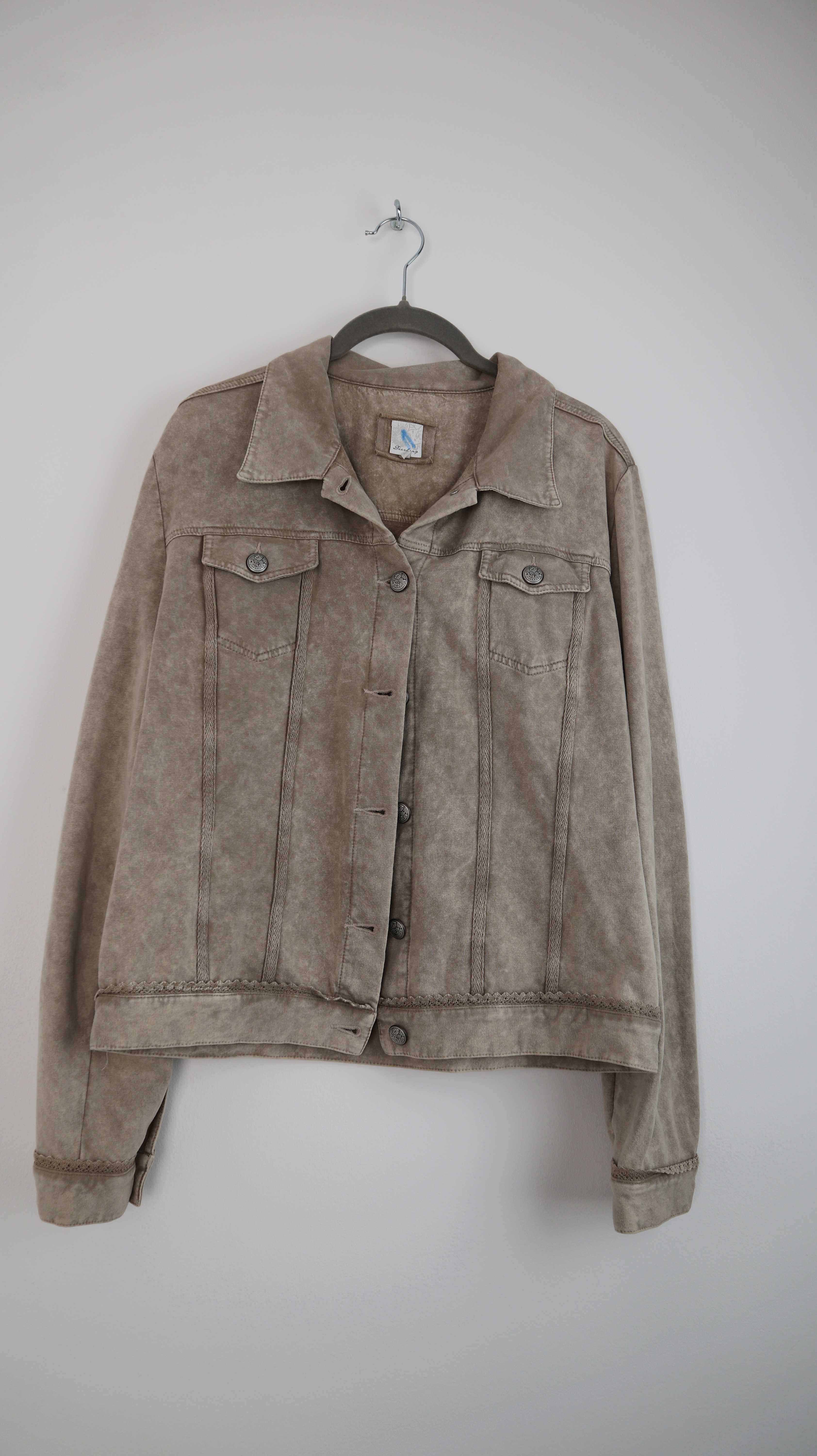Deerberg Jacke Beige Creme 38 M braun Baumwolljacke