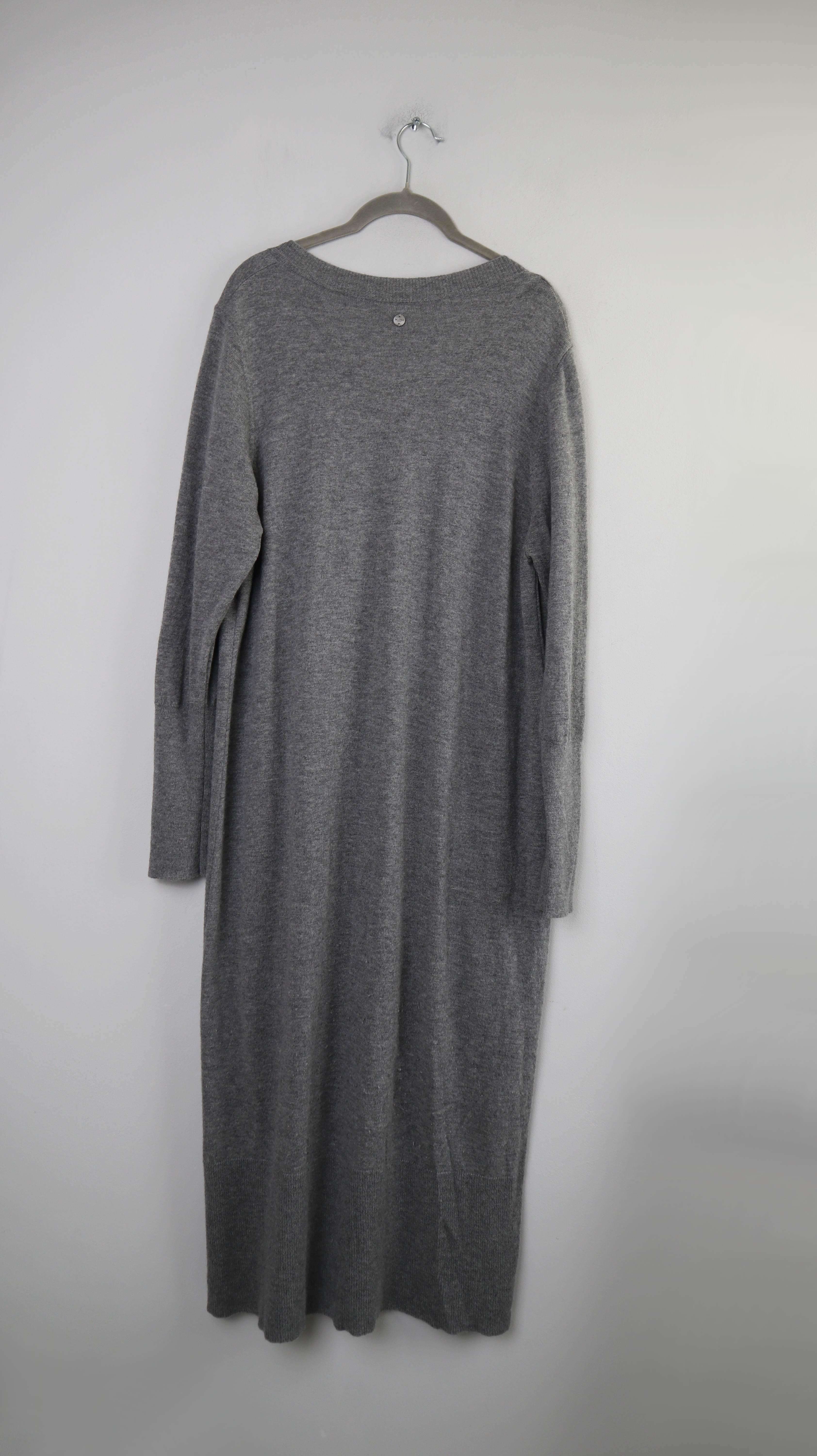 Maerz München Kleid Grau Maxi 40 L lang Shirt Oberteil Maxikleid