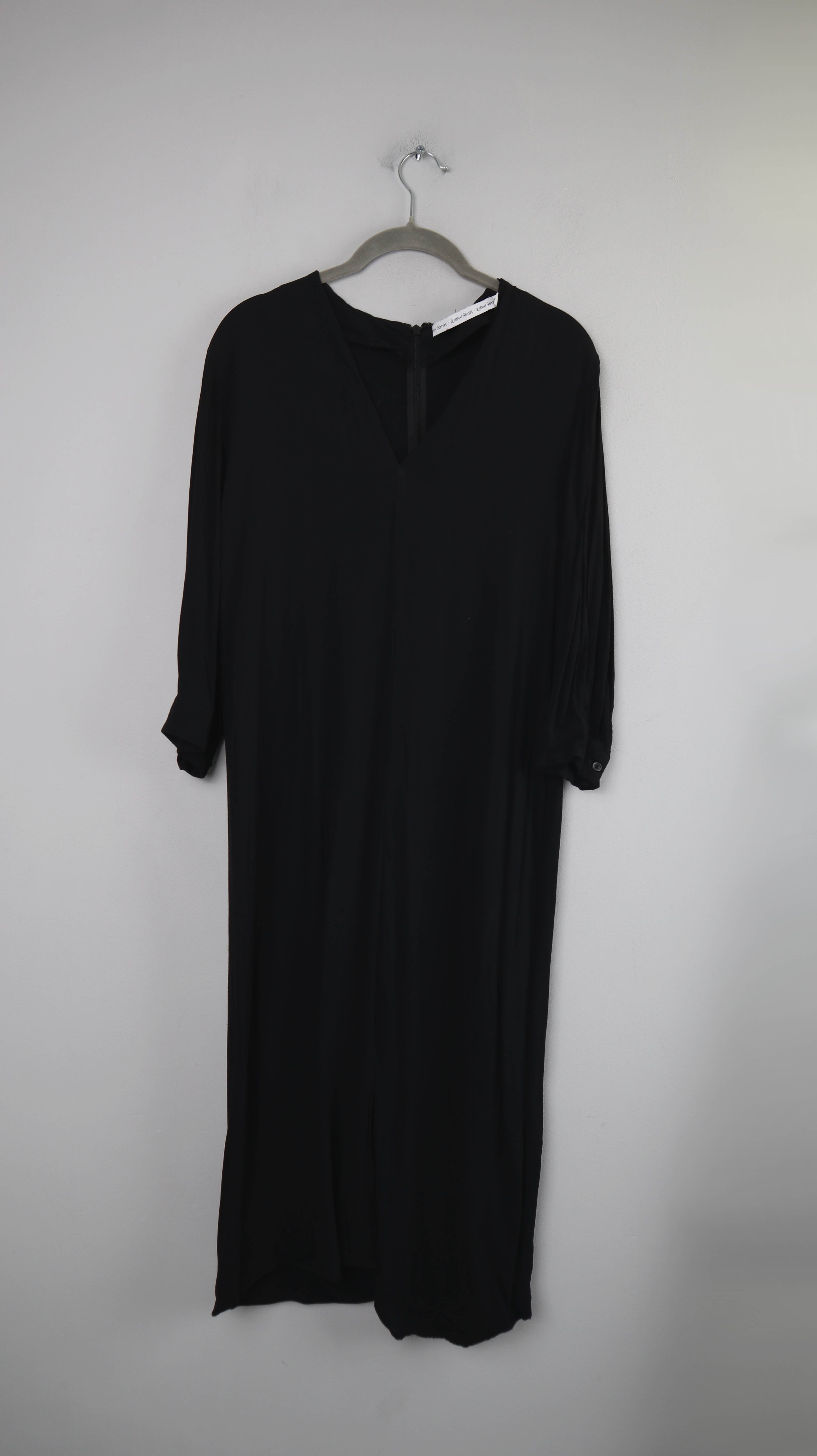 &other stories Kleid schwarz Midi Midikleid Etuikleid basic einfarbig