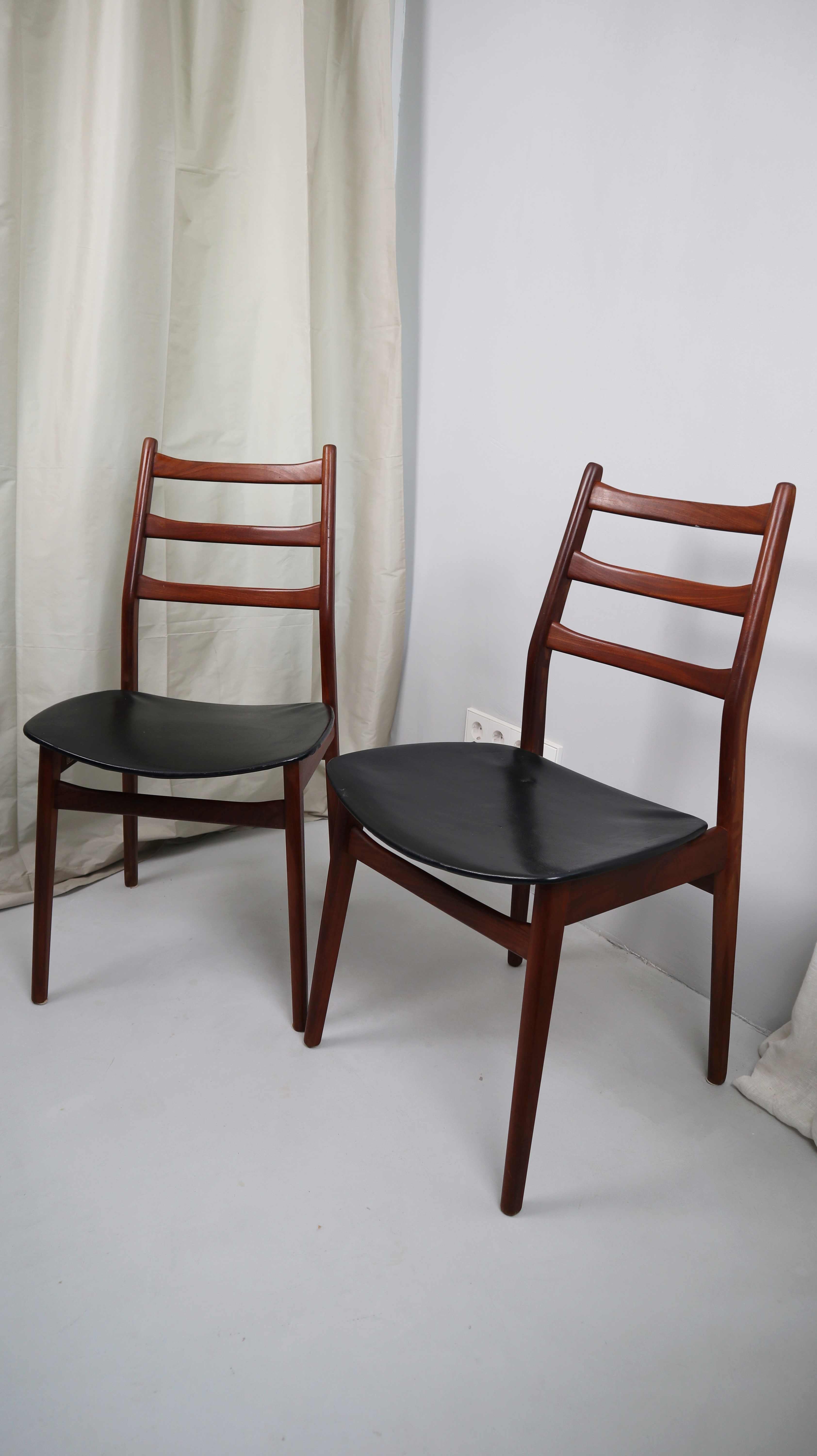 Casala Stuhl Stühle Dunkelbraun Holzstühle Scandic Original Teak 70er