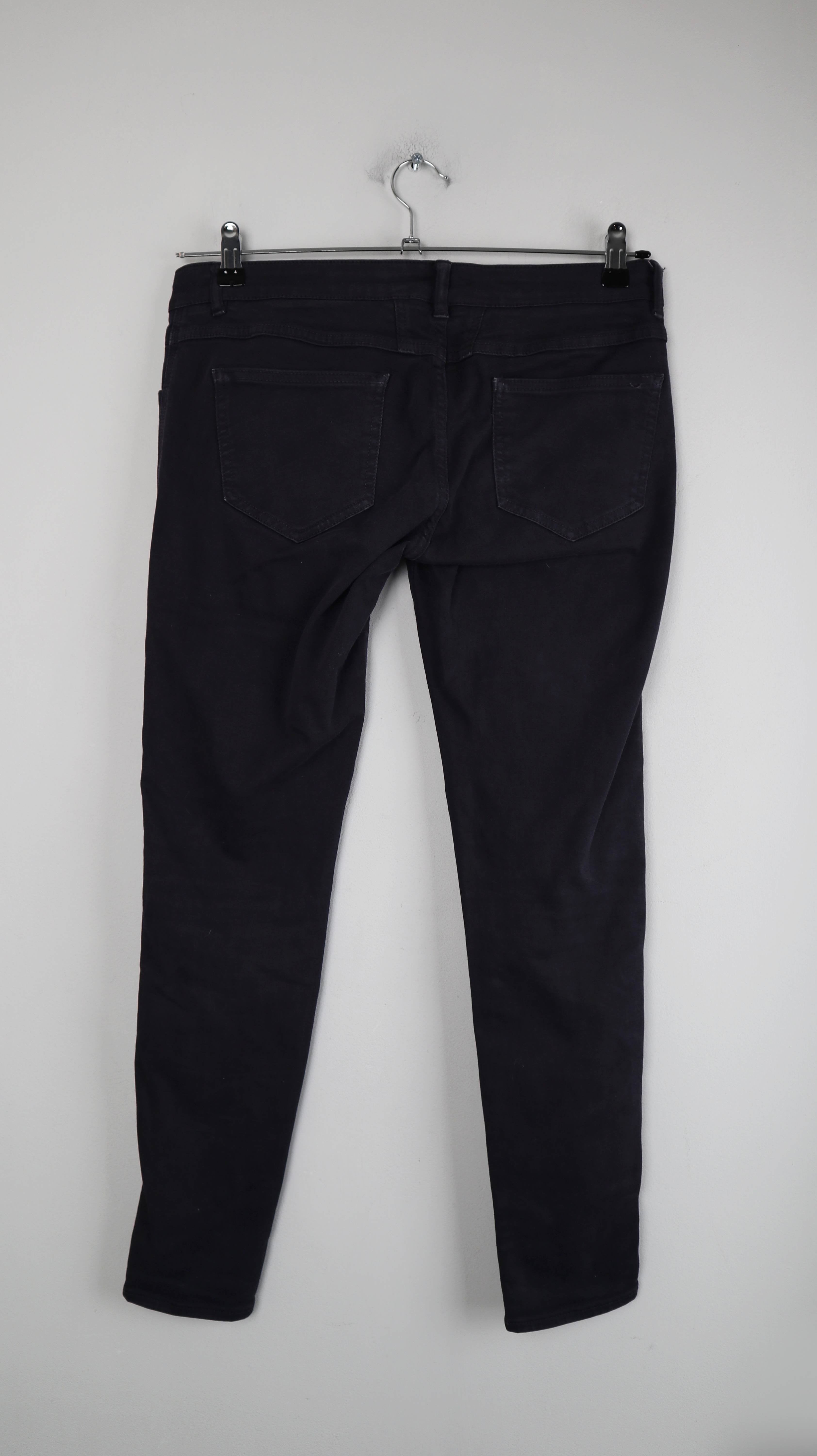 Closed Hose Blau dunkelblau 30 40 L Stoffhose Mid waist