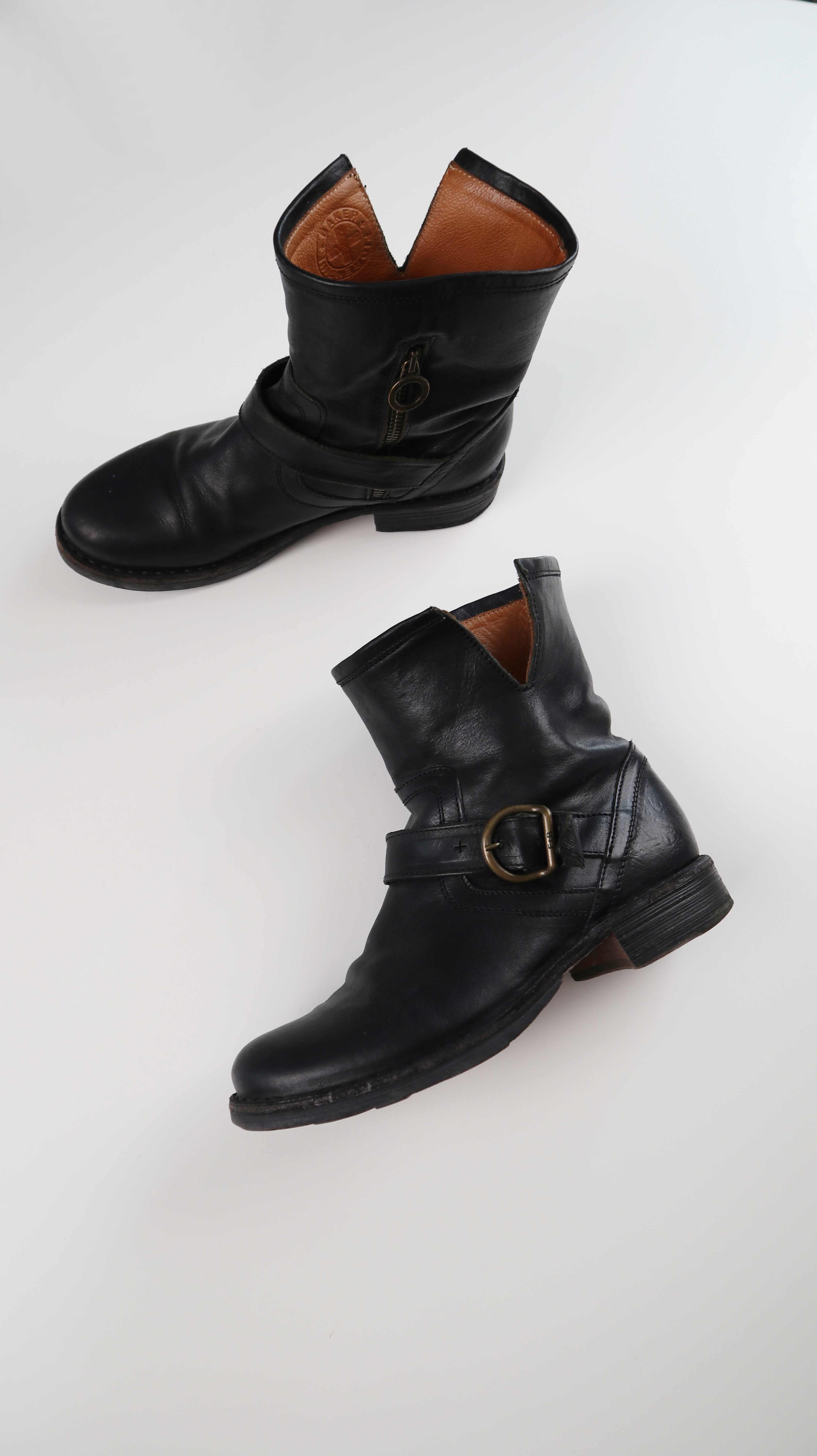 Fiorentini + Baker Stiefel Stiefeletten 37 schwarz Lederstiefel